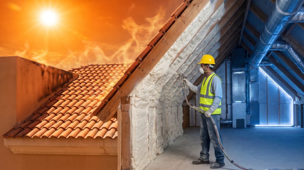 How PU foam spray insulation keeps Dubai villas cooler through summer